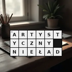 Hasło krzyżówkowe nieporządek bałagan określenie często żartobliwe - artystyczny nieład – rozwiązanie, synonimy, podpowiedzi i definicje krzyżówkowe